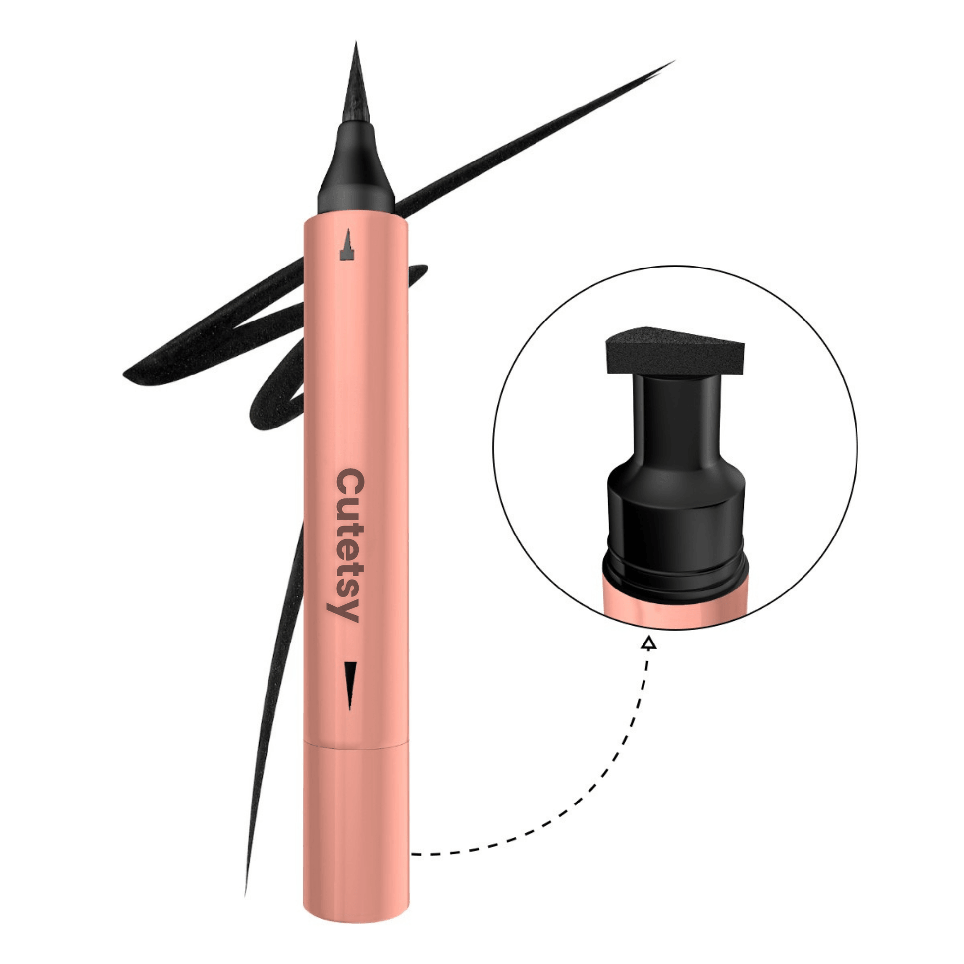 Double Head Seal Liquid Eyeliner - Cutetsy