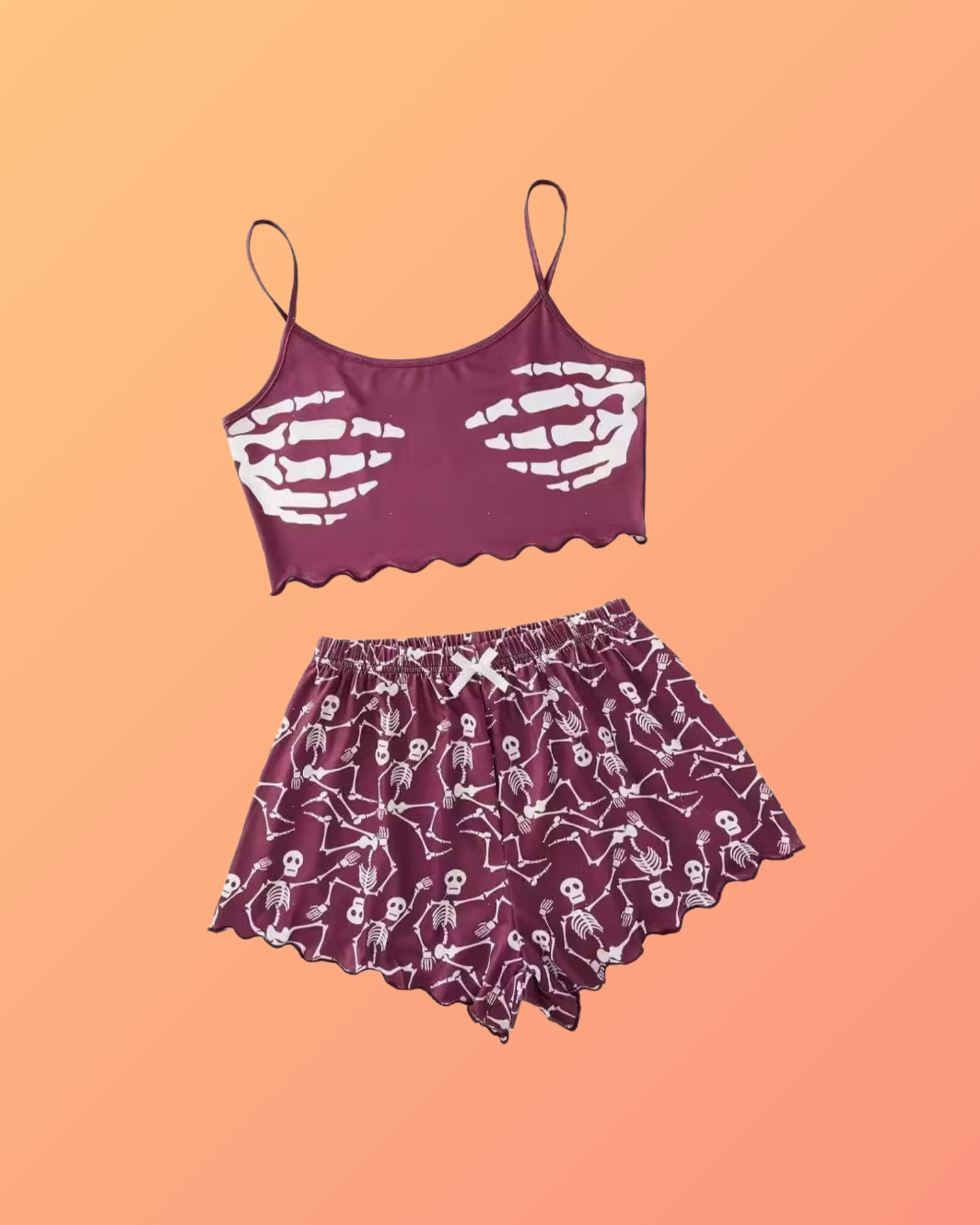 Halloween Sleeveless Sling Top & Shorts Pajamas