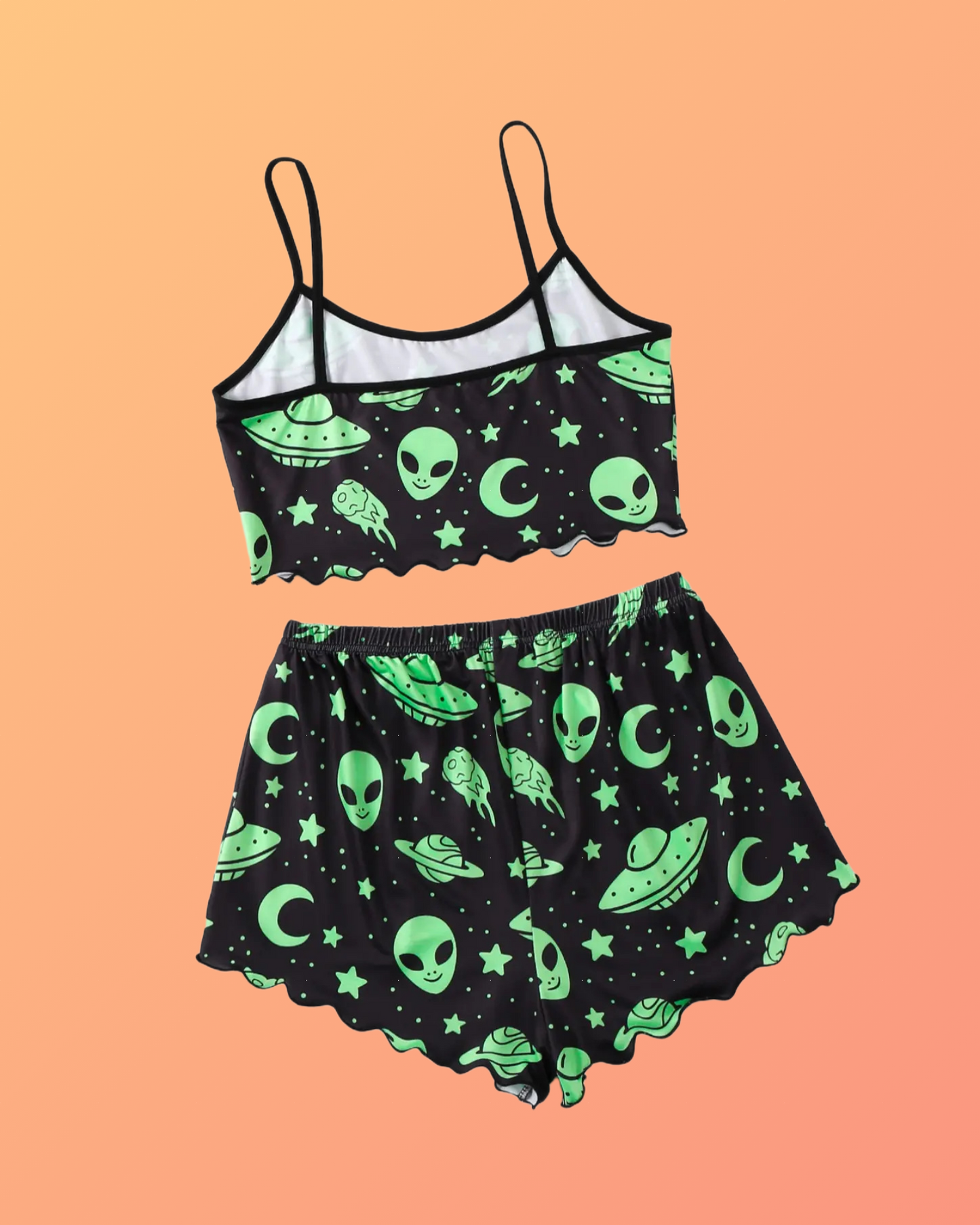 Halloween Sleeveless Sling Top & Shorts Pajamas