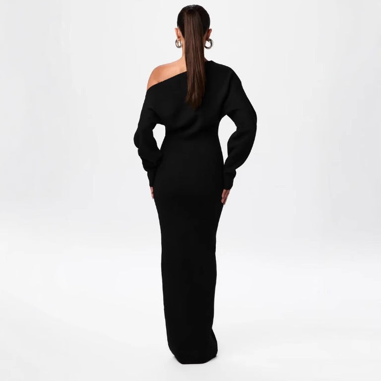 Kara Off-Shoulder Sweater Maxi Dress