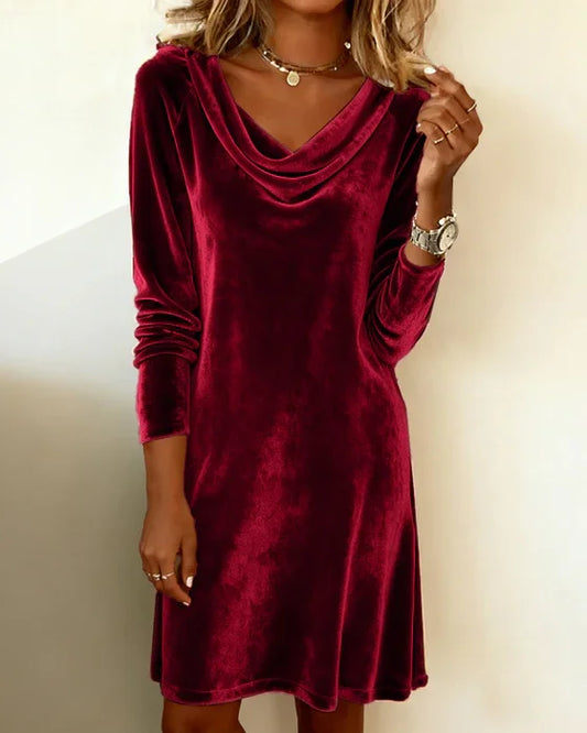Alexandra Loose Fitting Velvet Dress