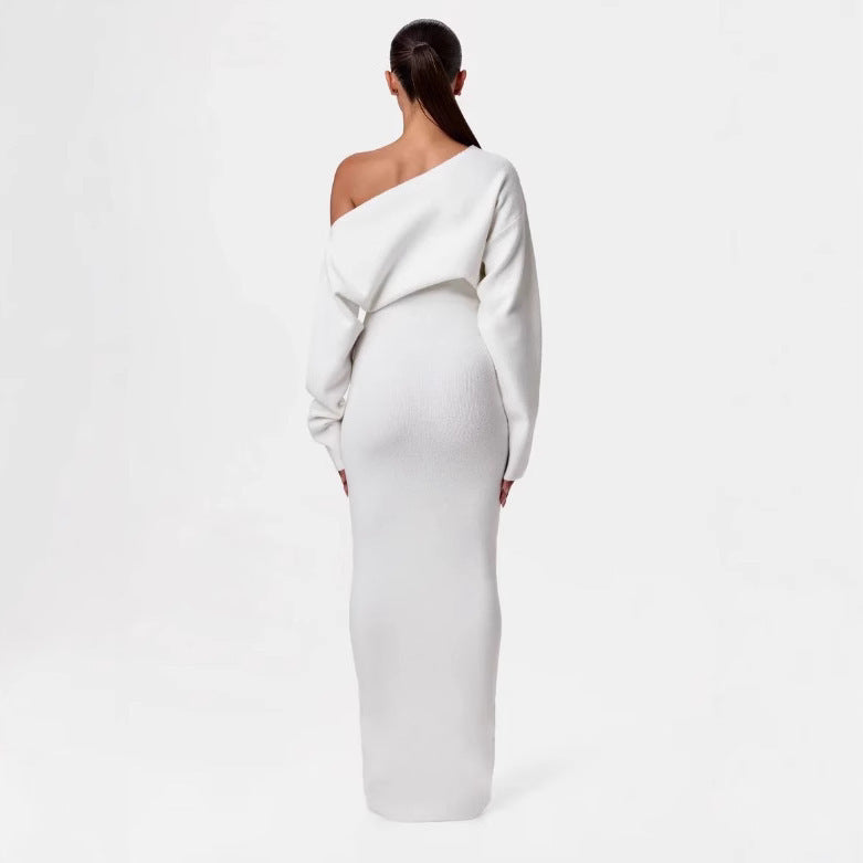 Kara Off-Shoulder Sweater Maxi Dress