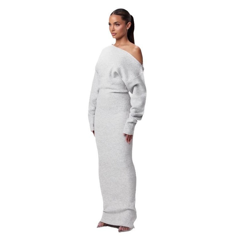 Kara Off-Shoulder Sweater Maxi Dress